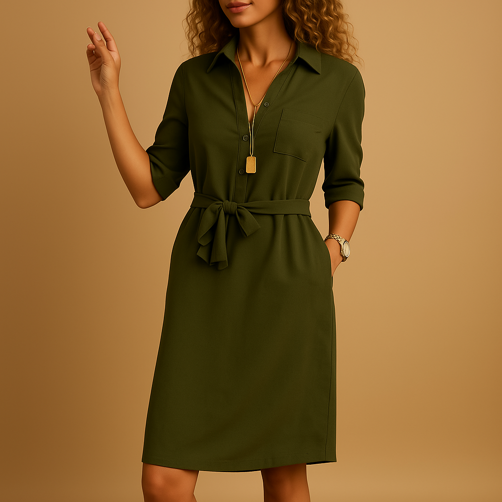 Elegant dress for women with a modern flattering cut, ideal for work, casual occasions, or evening events.