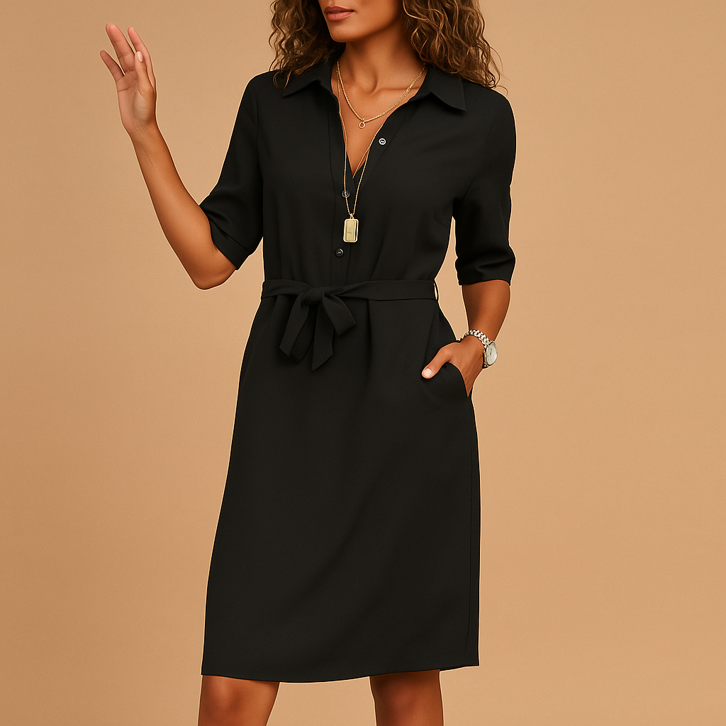 Elegant dress for women with a modern flattering cut, ideal for work, casual occasions, or evening events.