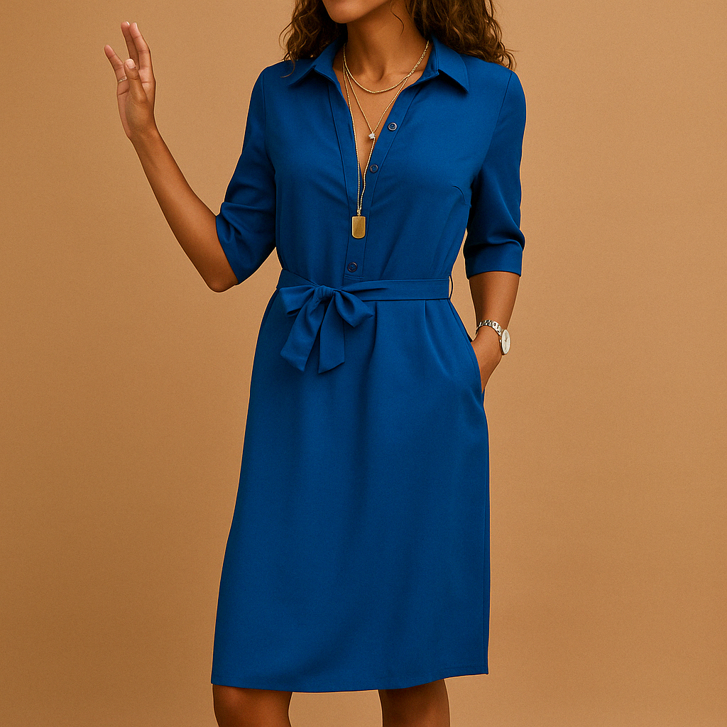 Elegant dress for women with a modern flattering cut, ideal for work, casual occasions, or evening events.