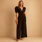 Elegant long jumpsuit for women with tailored fit, ideal for formal events, galas, and stylish evening occasions.