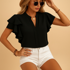 Women’s sleeveless blouse with elegant tailored fit and lightweight fabric, ideal for work and casual chic occasions.