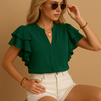 Women’s sleeveless blouse with elegant tailored fit and lightweight fabric, ideal for work and casual chic occasions.