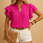 Women’s sleeveless blouse with elegant tailored fit and lightweight fabric, ideal for work and casual chic occasions.